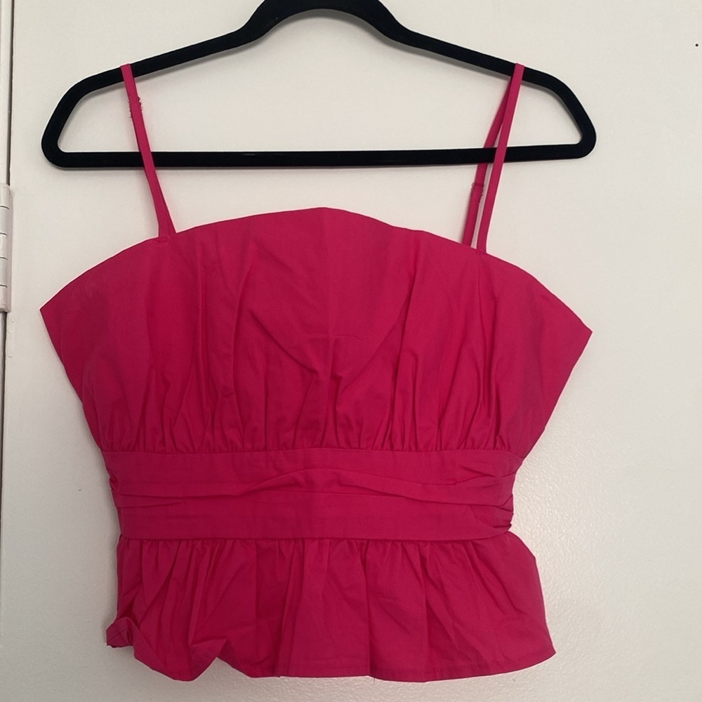 NWT Nasty Gal Hot pink Peplum Cami tank top size 8 - Picture 11 of 12
